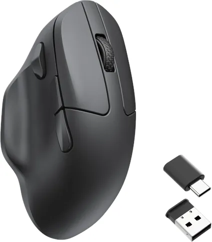 Keychron M7 1K Hz Light 63g Ergonomic Black Wirele - Pelihiiri - Optinen - 6 painiketta - Musta