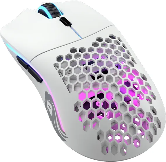 Glorious Model O Wireless - Matta valkoinen - Pelihiiri - Optinen - 6 painiketta - Valkoinen RGB-LED-valoilla